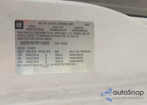 2008 Chevrolet Express Work Van из США, поврежденный, VIN 1GCFG15X781119235